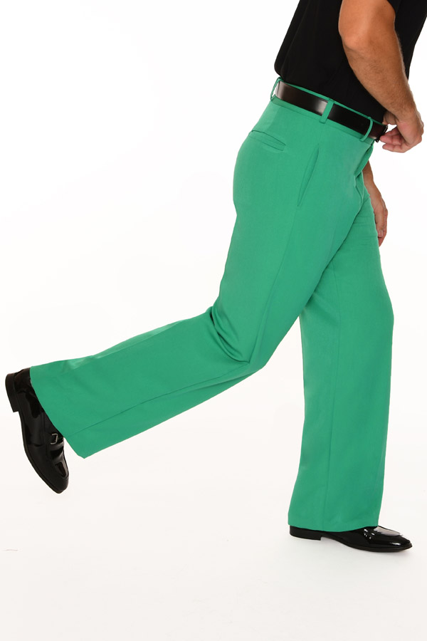 men’s green gabardine pants