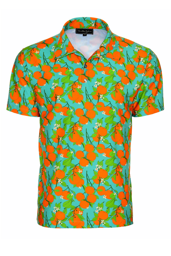 Men’s Orange Grove Retro Resort Polo Shirt – Citrus Got Real - Image 5