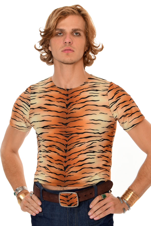 Large Tiger Print T-Shirt – Glam Short Tee - Image 5
