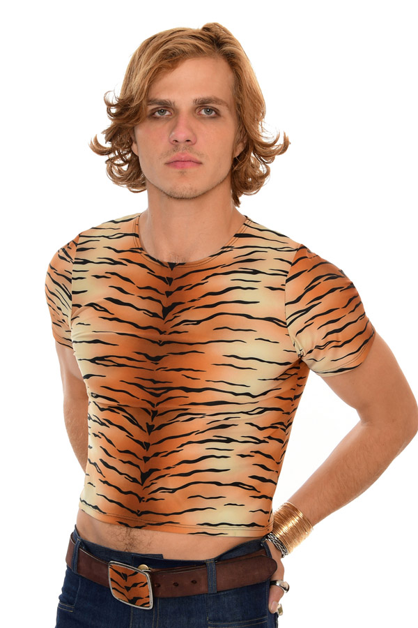 Large Tiger Print T-Shirt – Glam Short Tee - Image 3