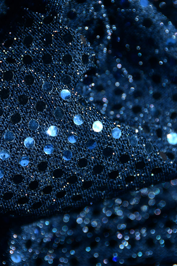 Men’s Navy Blue Sequin Disco Shirt – 70s Collar Long Sleeve - Image 5