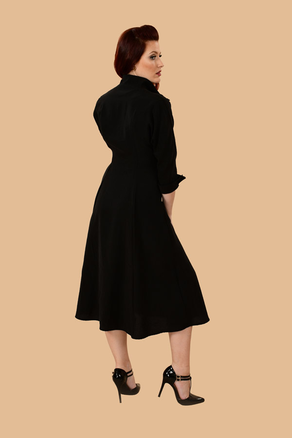 ann-military-a-line-viscose-secretary-midi-dress-black