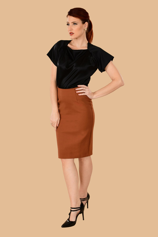 Thought Corduroy Skirt in Orange Womens Clothing Skirts Knee-length skirts 