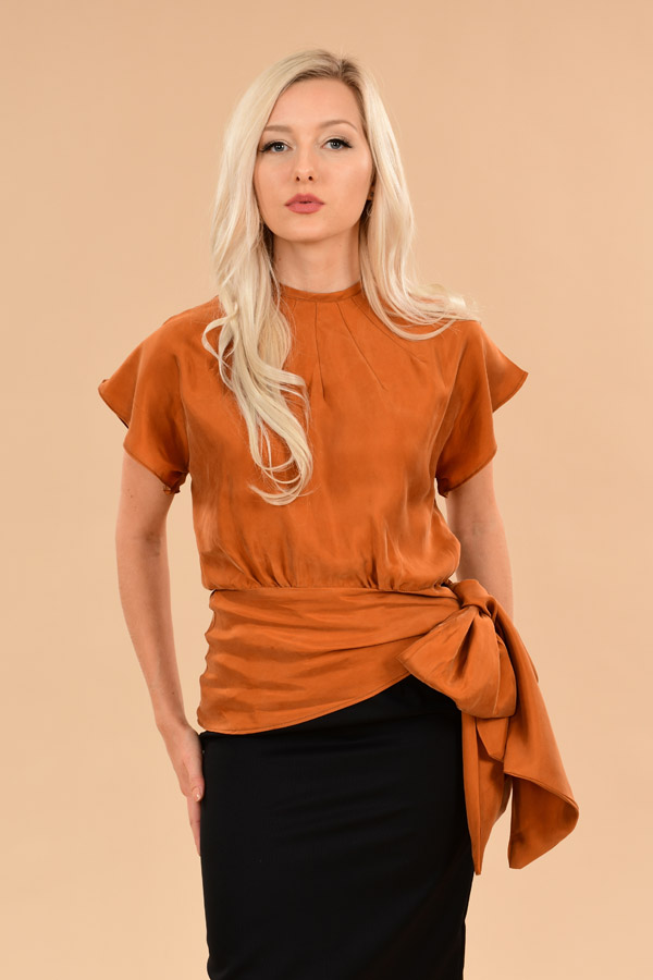 vivien-evening-blouse-with-bow-pumpkin-orange