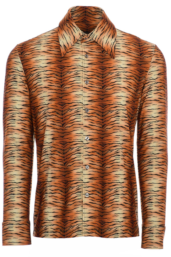 Mens 70s Tiger Print Butterfly Collar Long Sleeve Shirt - Small Print -  Vintage Clothing  Shop Vintage Fashion, Vintage Style Dresses & Vintage  Style Clothing Online - Dorothy Zudora