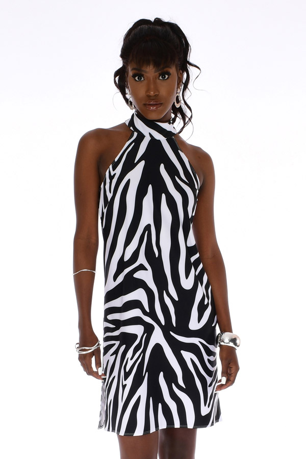 zebra-dress-sleeveless-shift-mock-neck-large-print