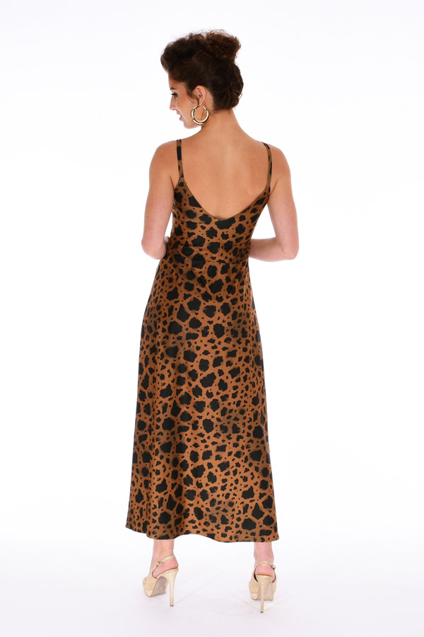 brown-cheetah-print-maxi-dress-low-v-neck