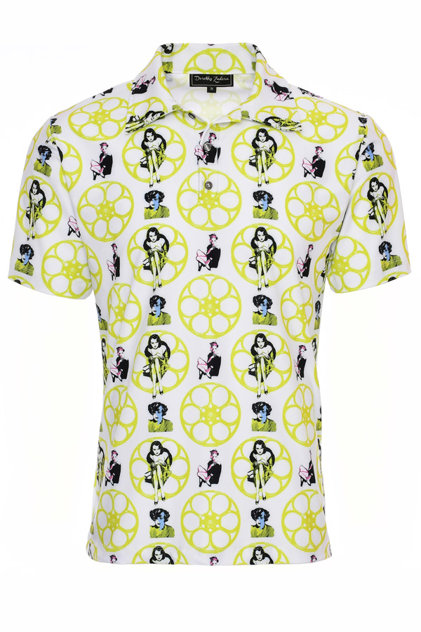 mens-unique-mod-retro-pop-art-tennis-golf-polo-shirt-chartreuse-