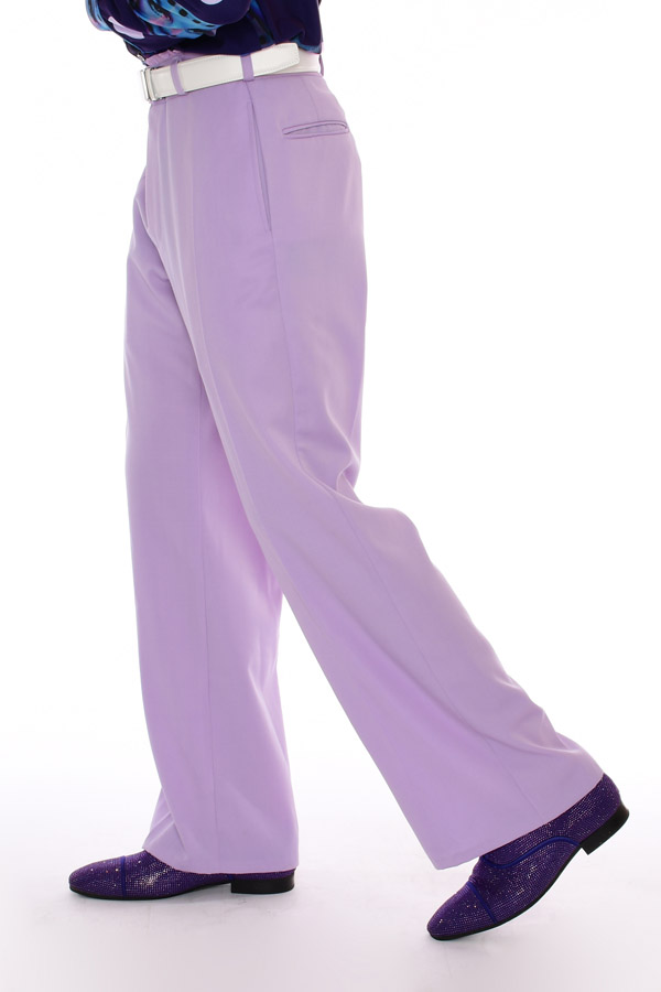 Mens 70s Lavender Purple Italian Wool Wide Leg Pants